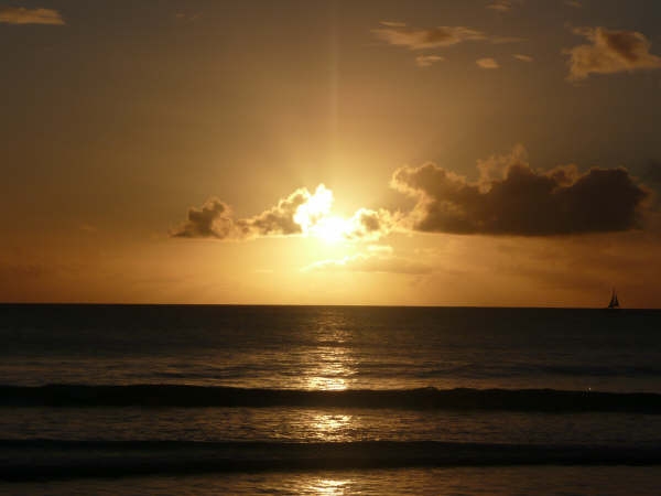 sunset in Tobago